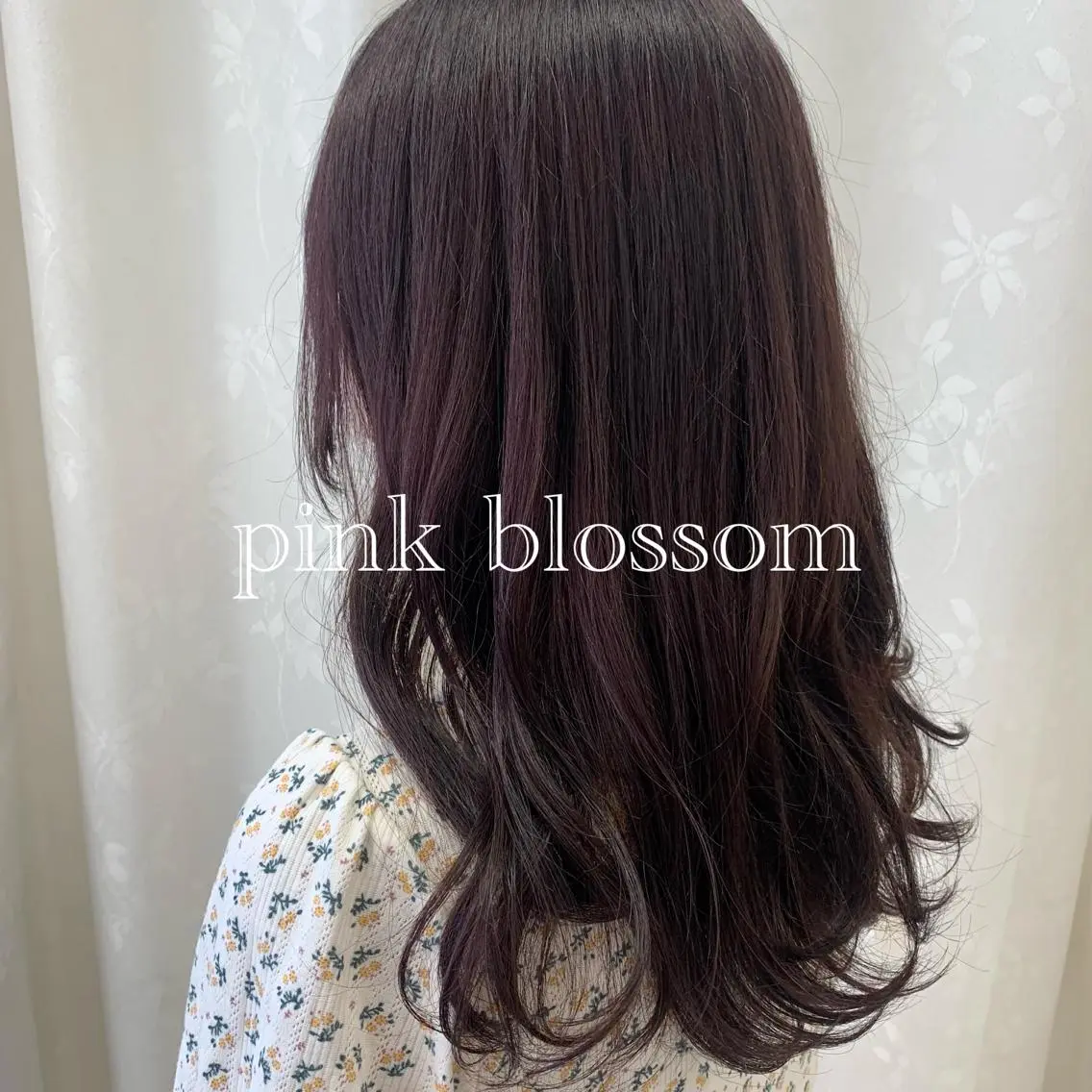 セミロング カラー ピンクカラー 池本 梨奈のヘアスタイル