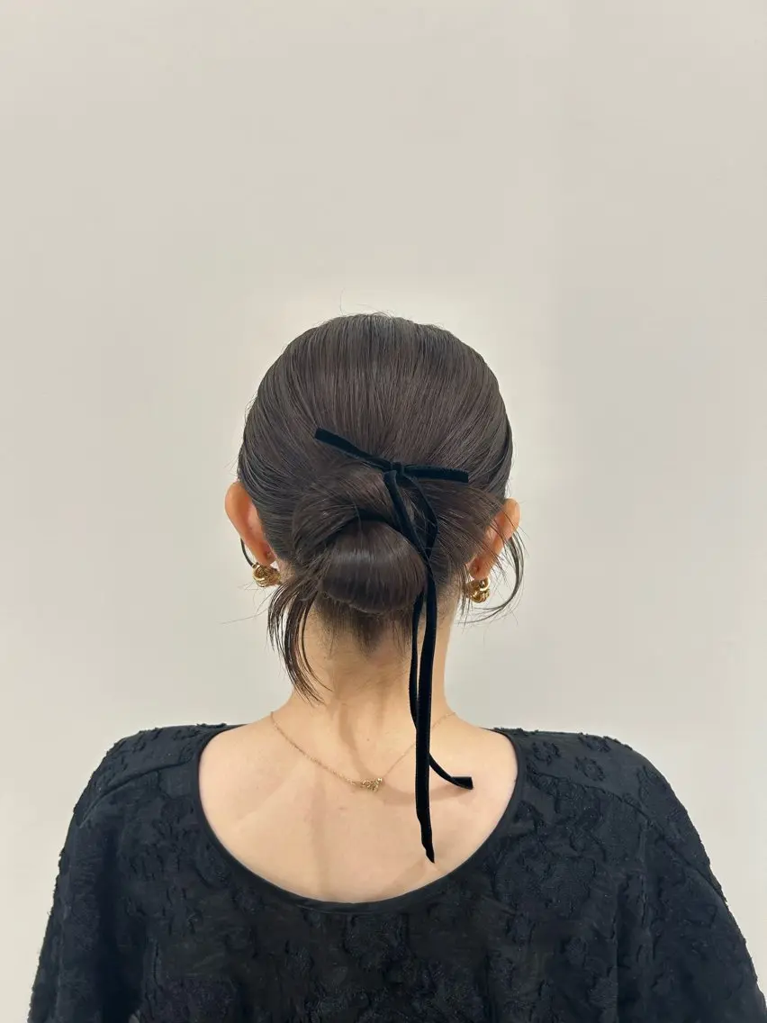 ロング ヘアアレンジ ヘアセット 柴崎 りるのヘアスタイル