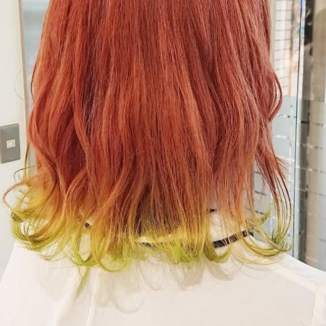 ミディアム カラー ブリーチ ケアブリーチ ピンクカラー あらげ 🌈推しカラー🌈ᵕのヘアスタイル