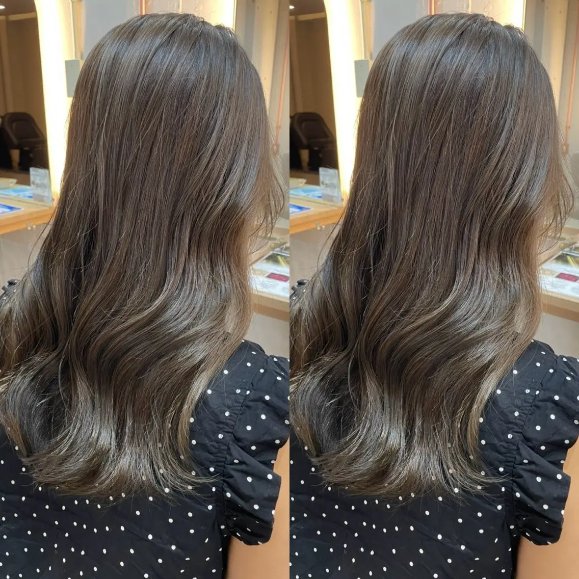 ロング カラー ベージュカラー 透明感カラー オリーブベージュ カット ヘアカラー トリートメント カットモデル募集🍒 りおのヘアスタイル