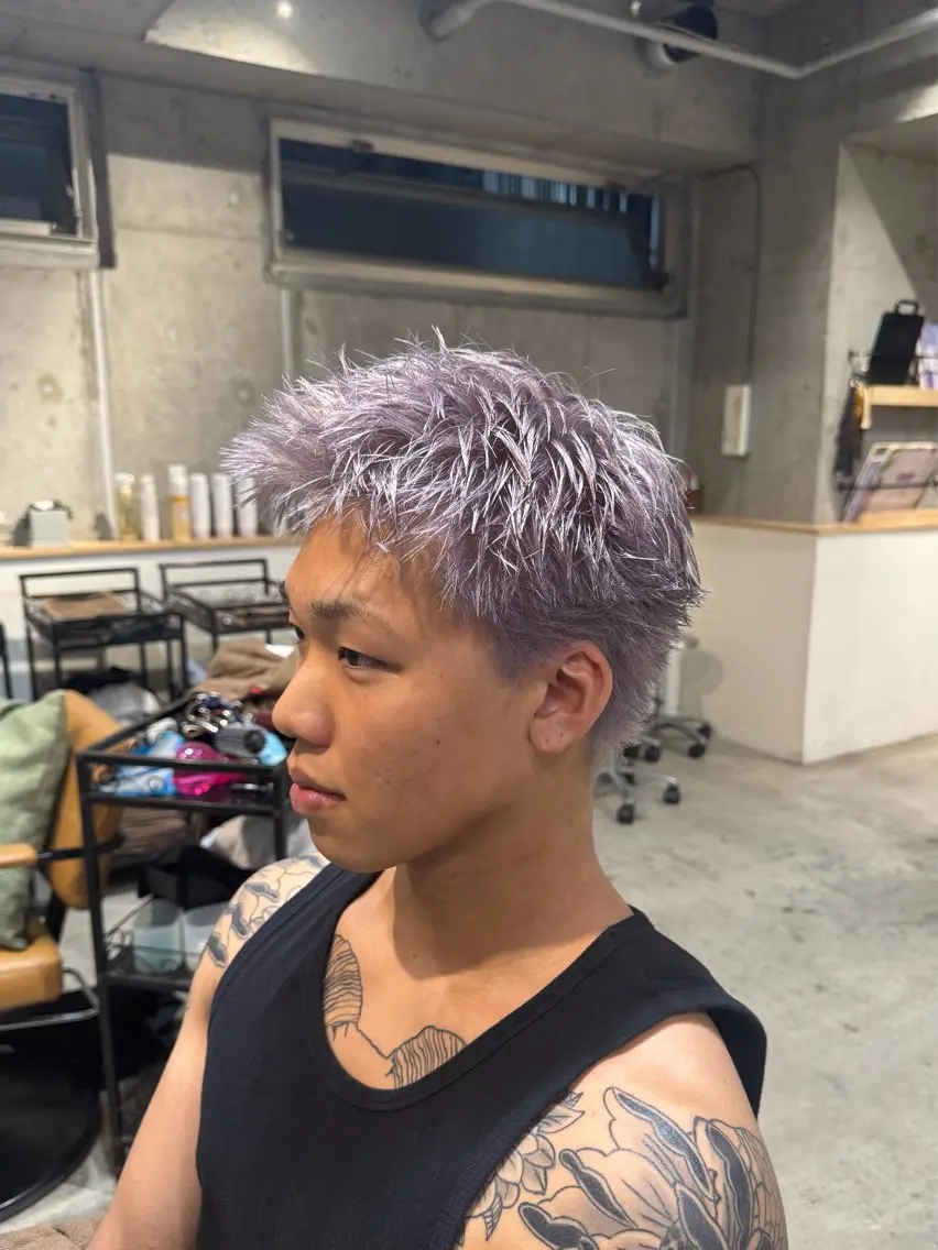 カラー メンズ カット ヘアカラー トリートメント 谷本虎太郎 レイヤー🌈ボブのヘアスタイル
