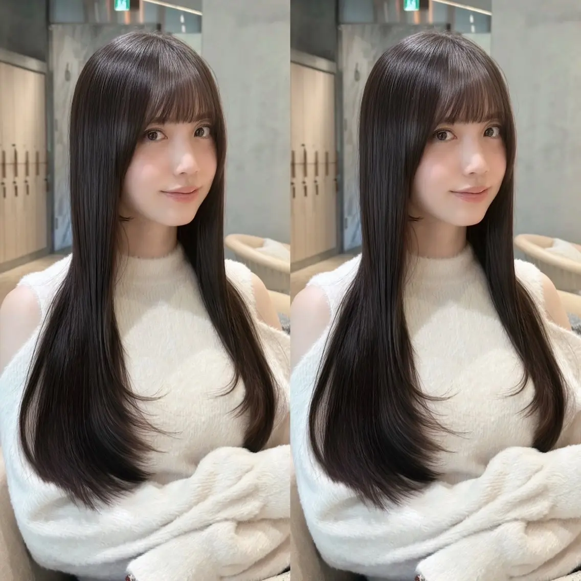 ロング 美髪矯正🔮♡ 韓国ヘア🦋RUIのヘアスタイル