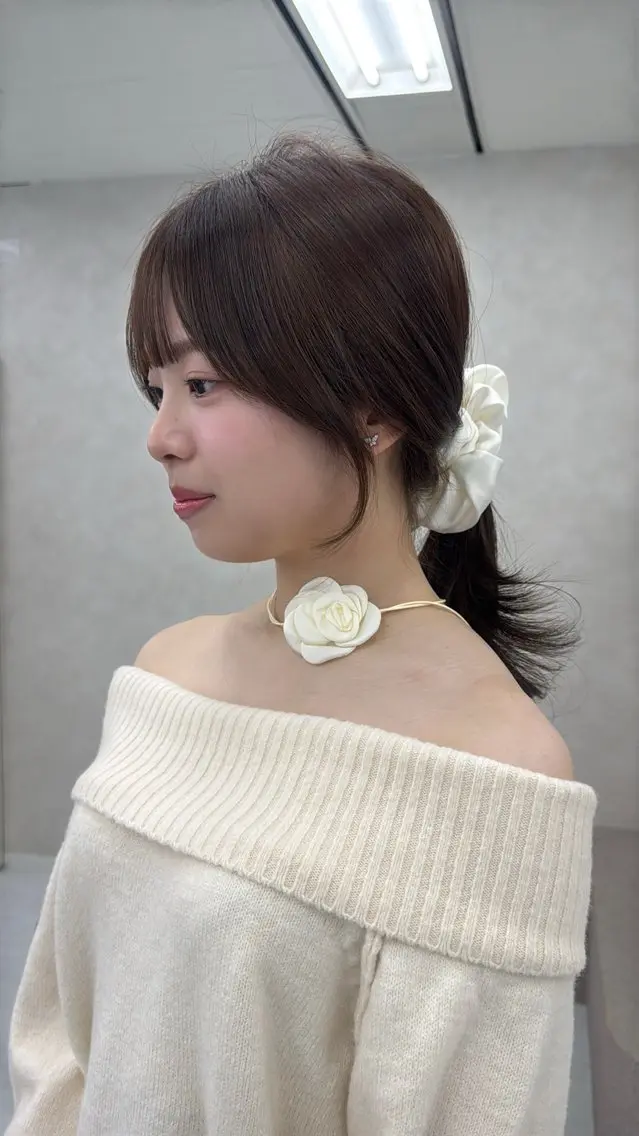 セミロング カラー 韓国風カラー くびれヘア 顔まわりレイヤー 顔周りカット 韓国風ヘア 韓国ヘア特化🇰🇷 心斎橋【ユリカ】のヘアスタイル