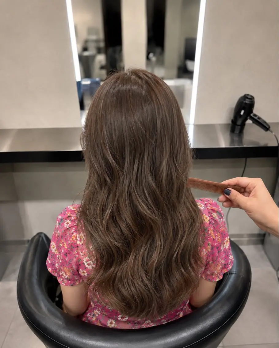 ミディアム カラー ブラウンカラー トリートメント 🌈ウルトワ水素 髪質改善naru🌈のヘアスタイル
