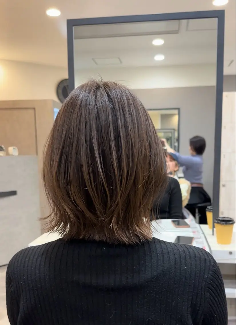 ショート カラー ボブ くびれヘア ノンダメージ 🥑mikubanのヘアスタイル