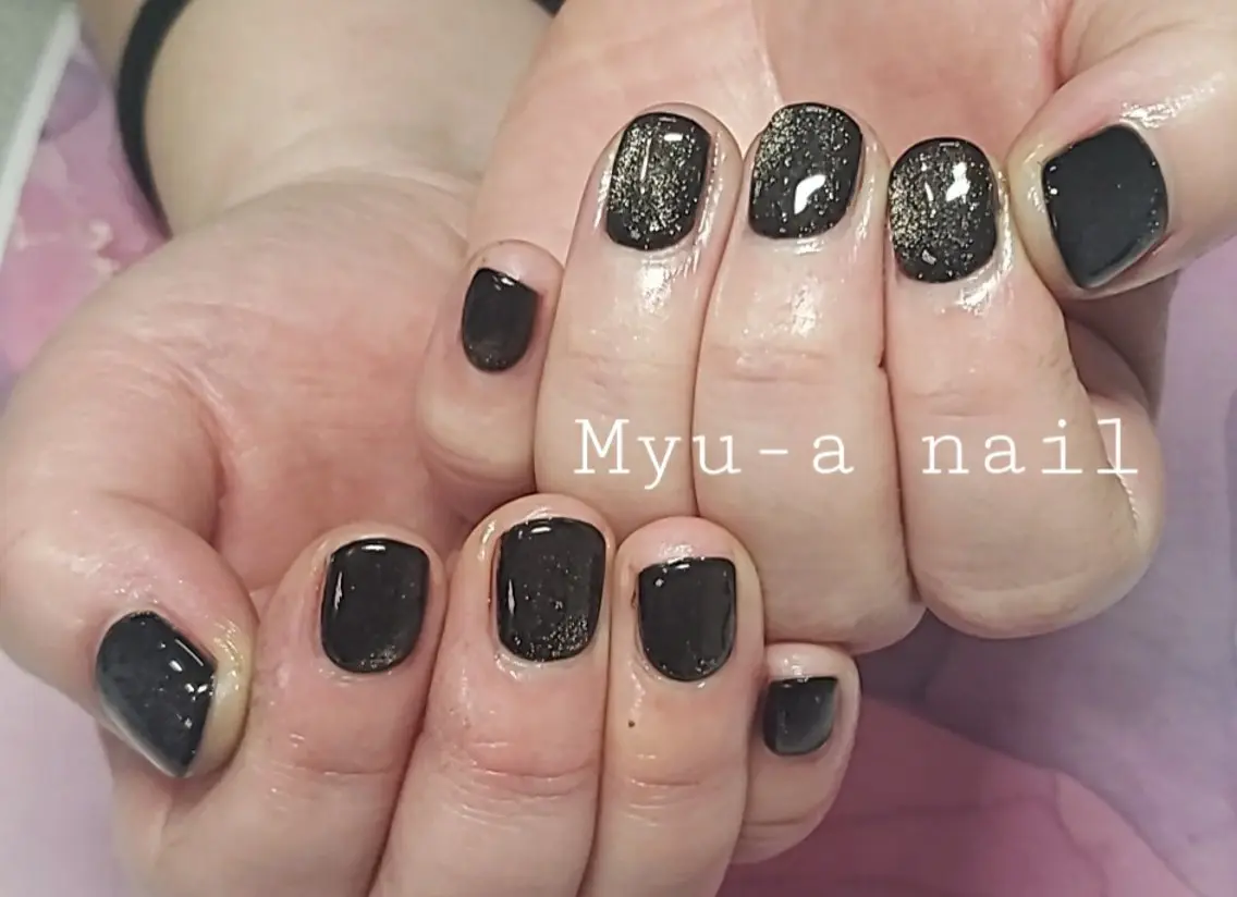 ネイル マグネットネイル ワンカラーネイル Myu-a  　nailのネイルデザイン