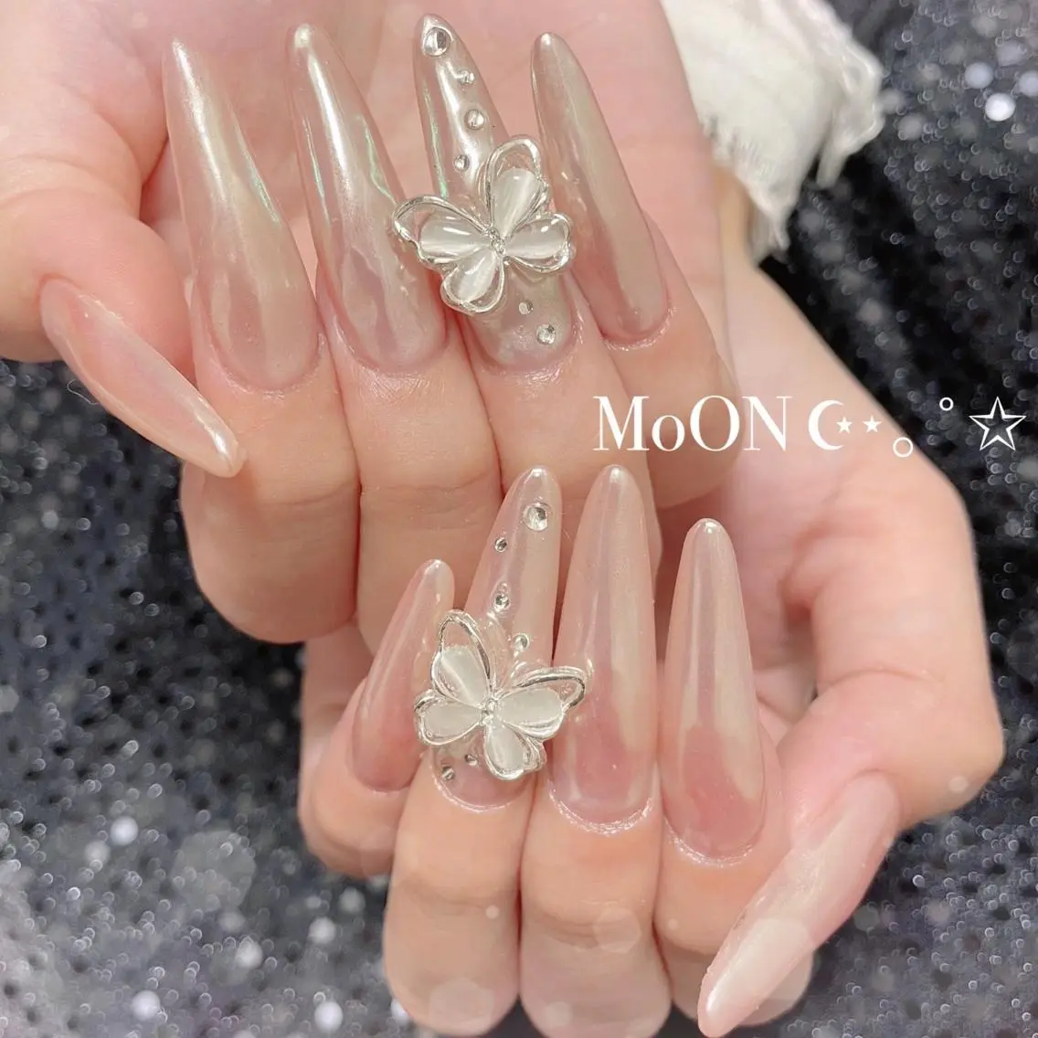 ネイル オーロラネイル スカルプネイル MoON...❤︎ MeGuのネイルデザイン