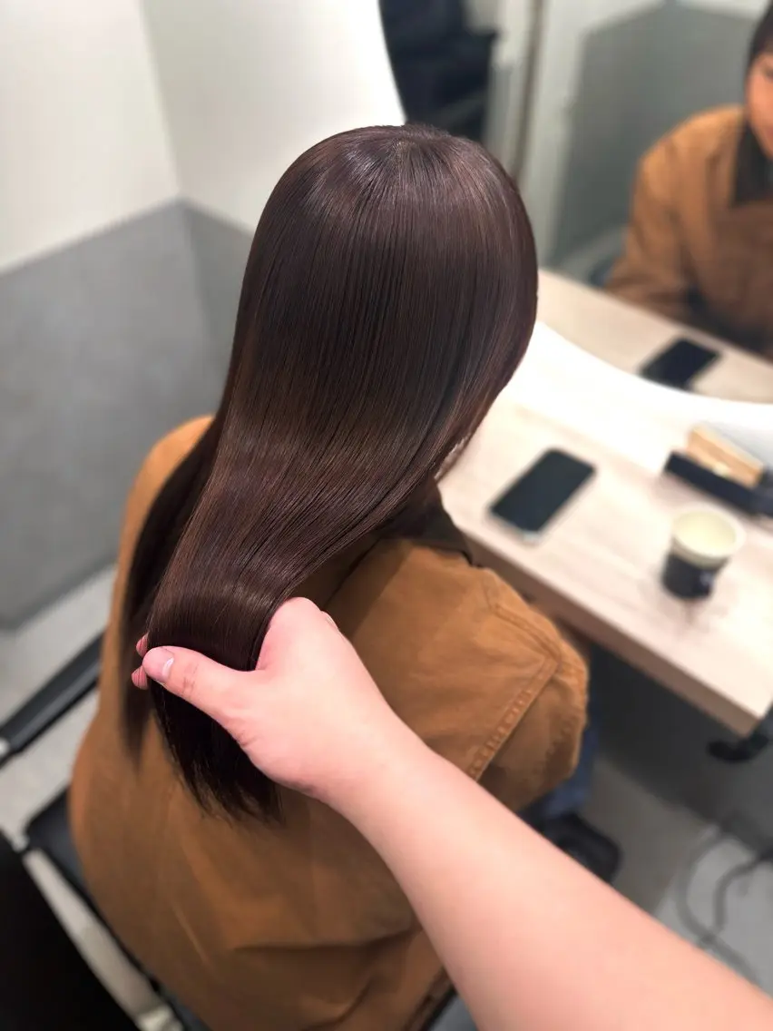 セミロング カラー ヘアアレンジ ヘアカラー トリートメント ヘアセット 美髪透明感特化｜ なおき｜池袋美容師のヘアスタイル