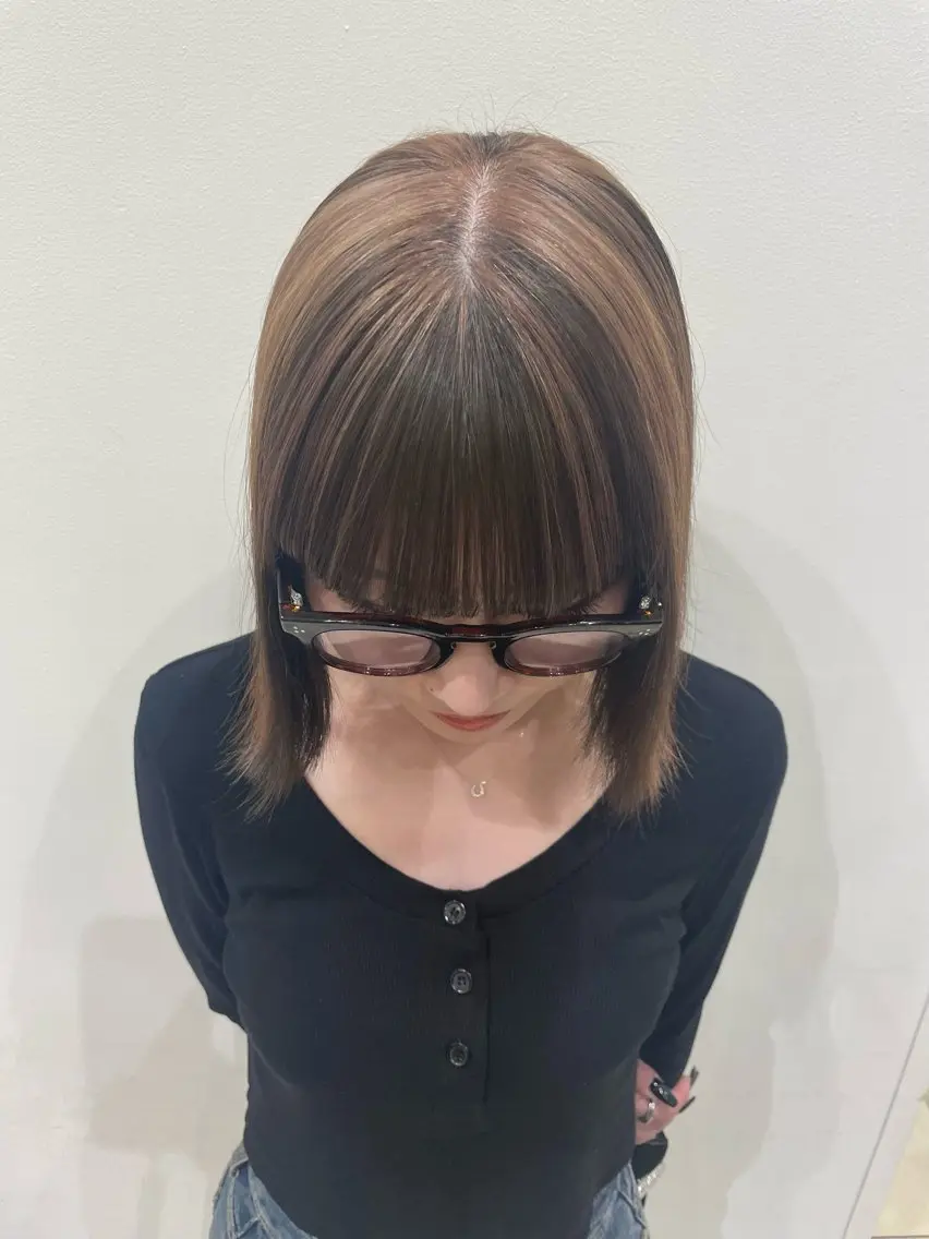 ショート カラー ヘアアレンジ デザインカラー izumi /渋谷のヘアスタイル