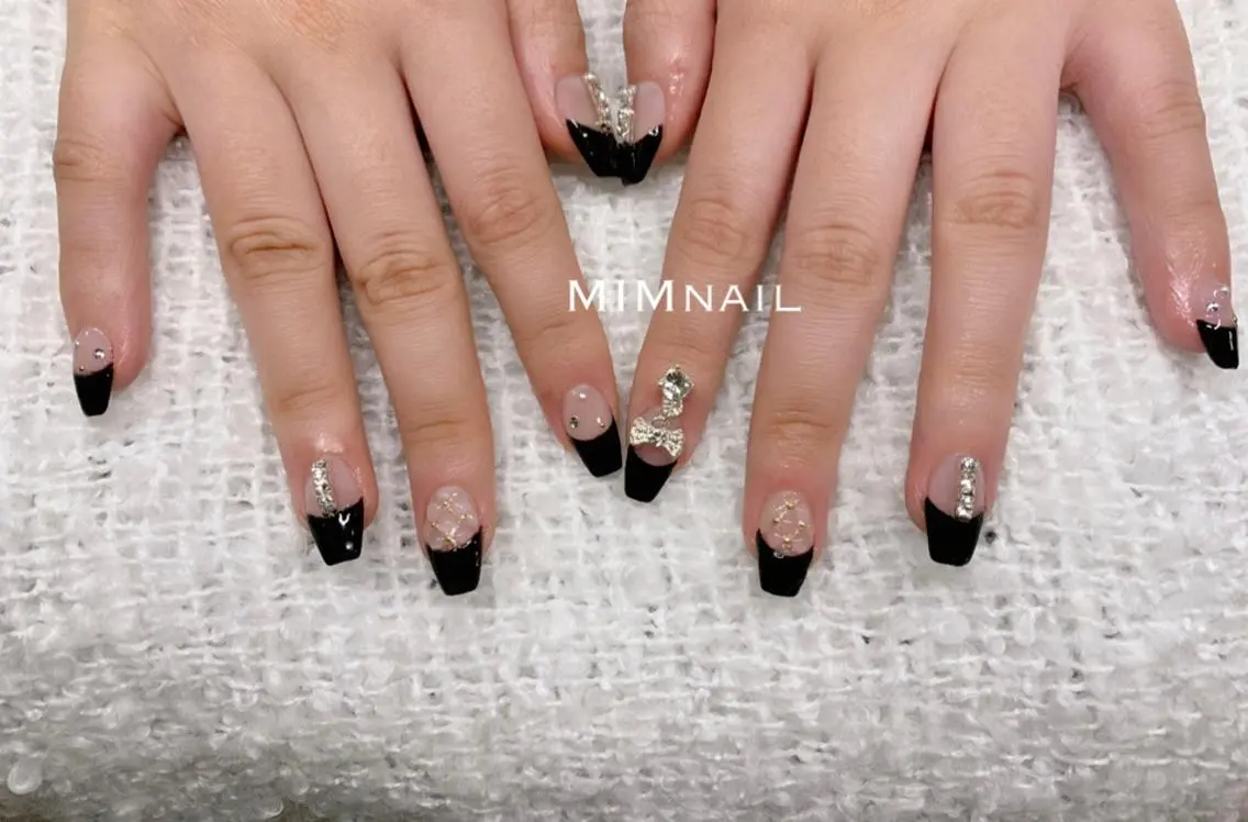 ネイル 長さ出し フレンチネイル 韓国ネイル スカルプネイル *･*MIMnail 1号店･*:･*のネイルデザイン