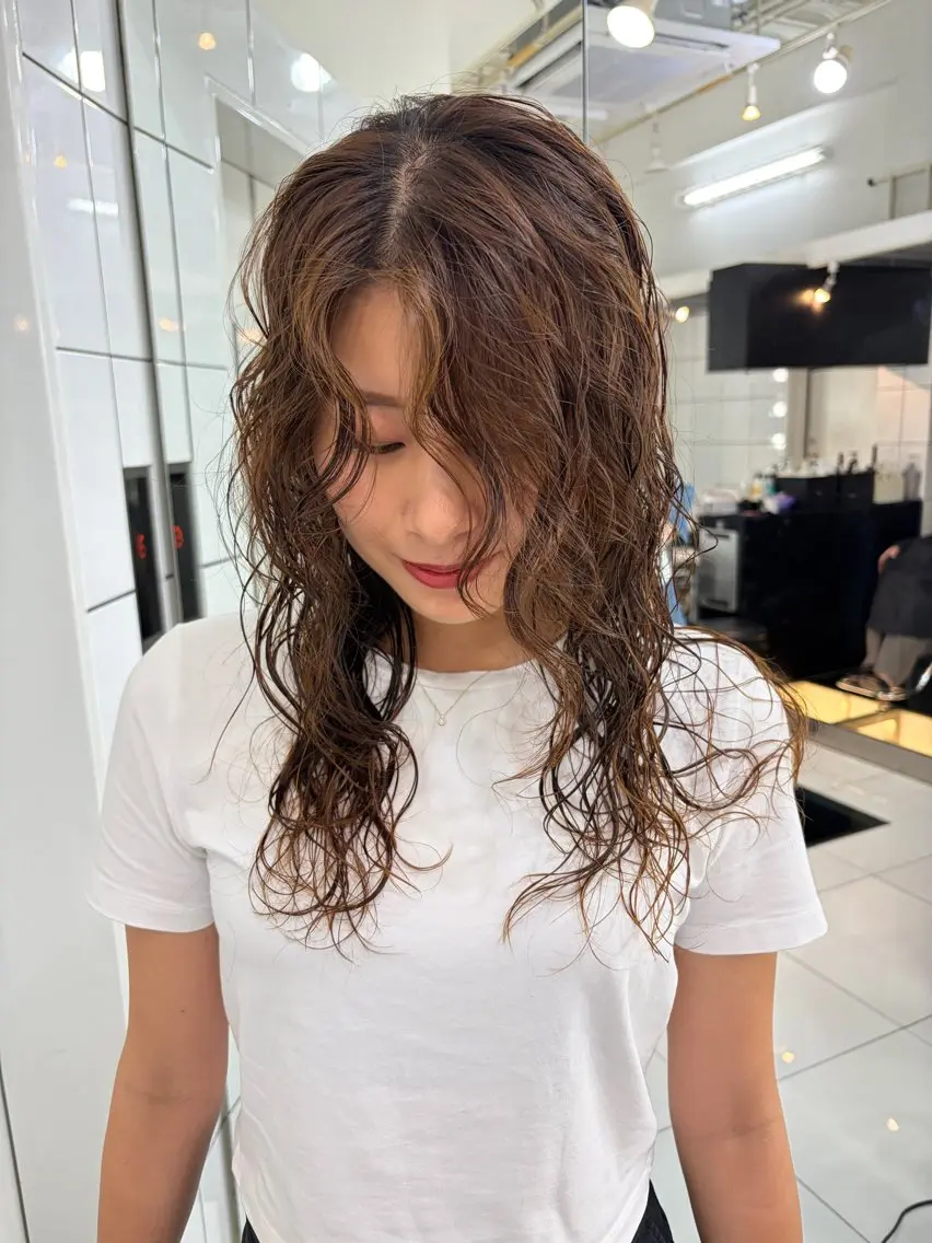 ロング カラー パーマ パーマ minto/ パーマモデル募集中のヘアスタイル