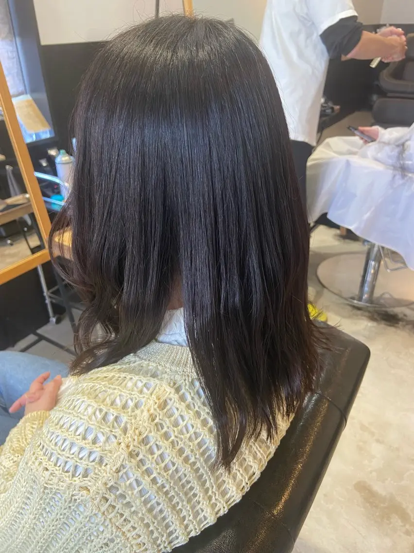 セミロング 縮毛矯正 縮毛矯正 💫縮毛矯正/ カット💫徳永あい子のヘアスタイル