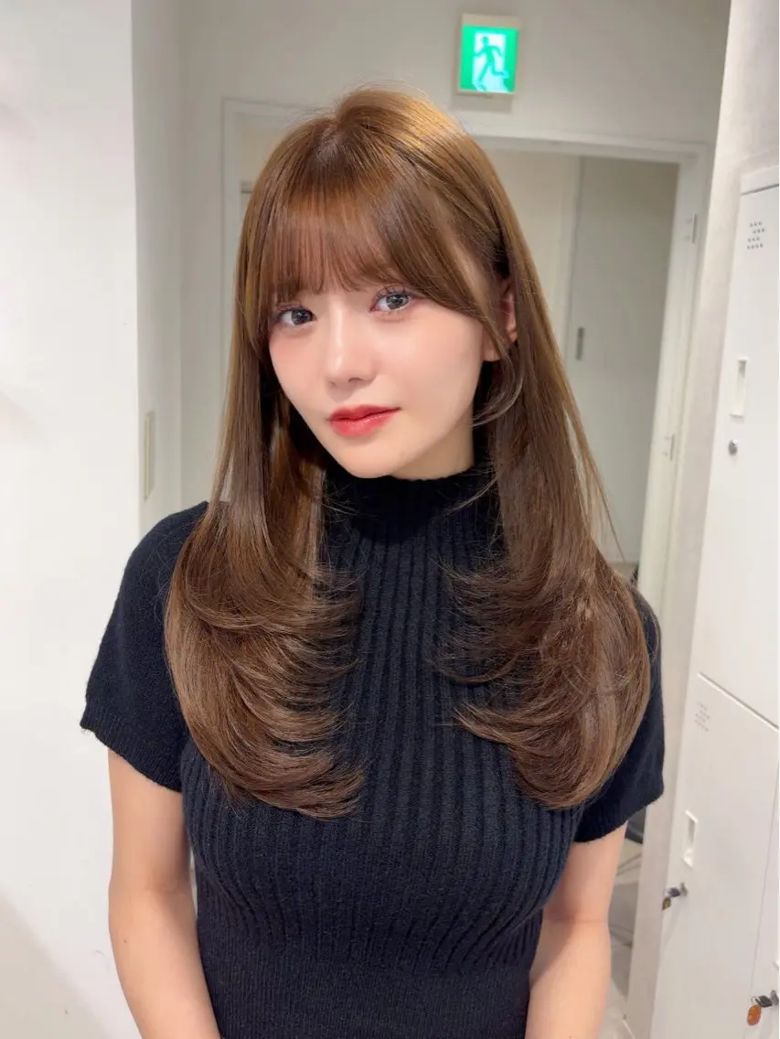 ロング カラー ヘアアレンジ ベージュカラー レイヤーカット ヘアカラー トリートメント 似合わせヘア/ 渋谷/Ayaka🎀のヘアスタイル