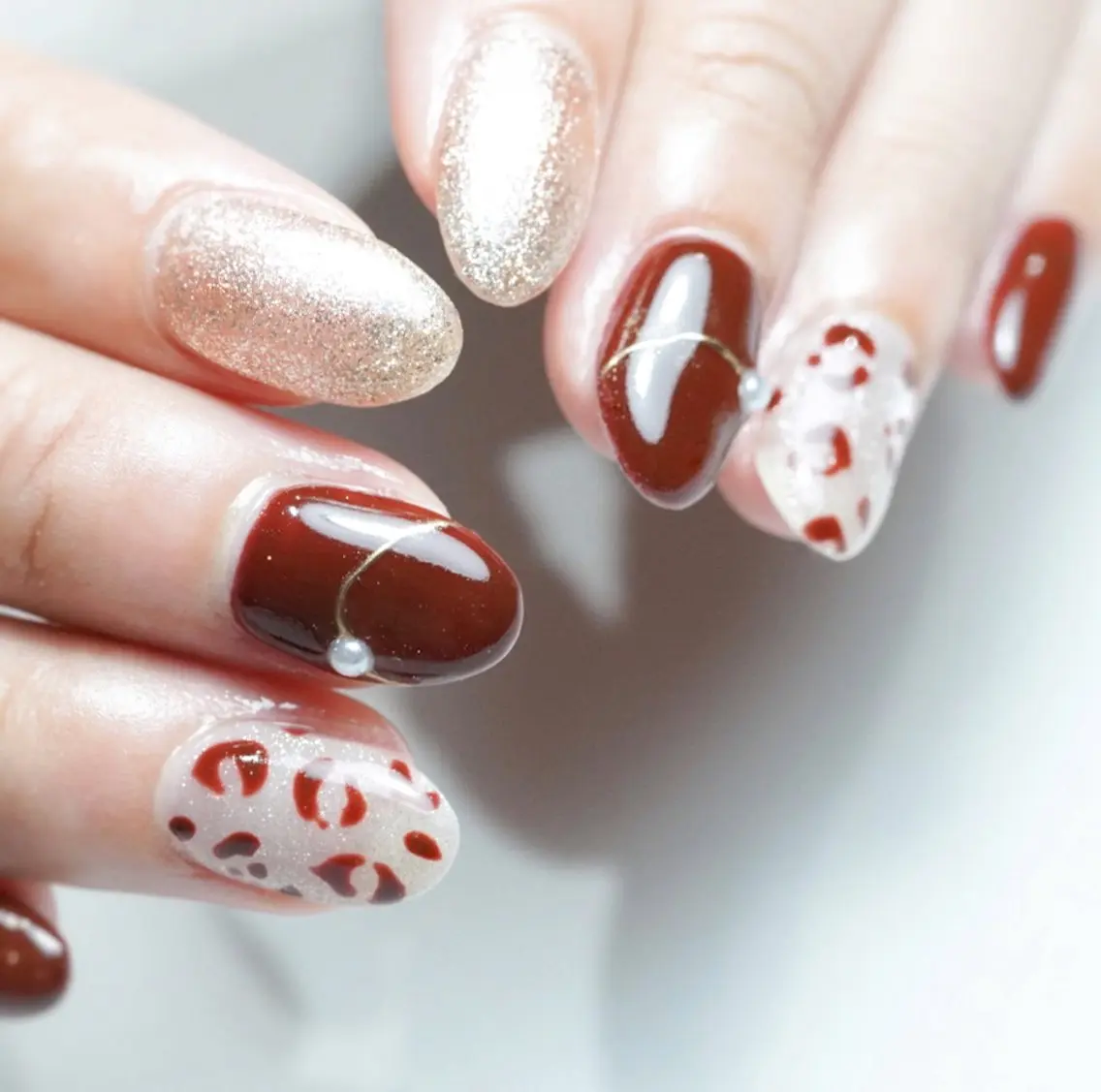 ミディアム ハンドネイル Re nailのネイルデザイン