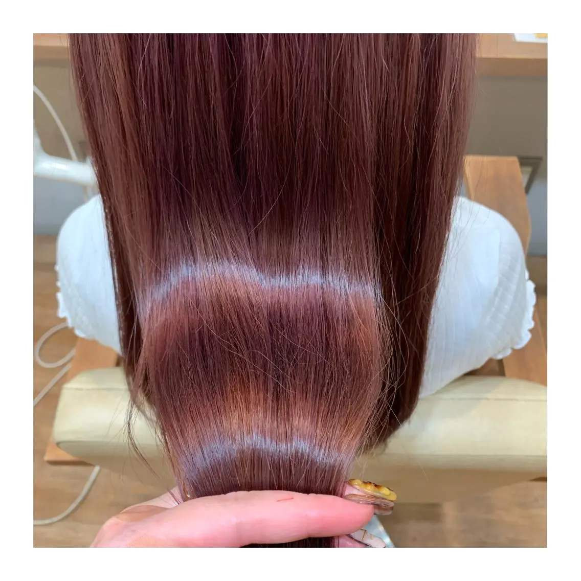 ロング カラー ヘアカラー トリートメント あべ ゆうかのヘアスタイル