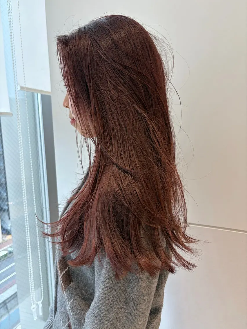 ロング カラー ラベンダーカラー ピンクカラー ピンクラベンダー カット ヘアカラー トリートメント 透明感カラー＊ レイヤー/清水大地のヘアスタイル