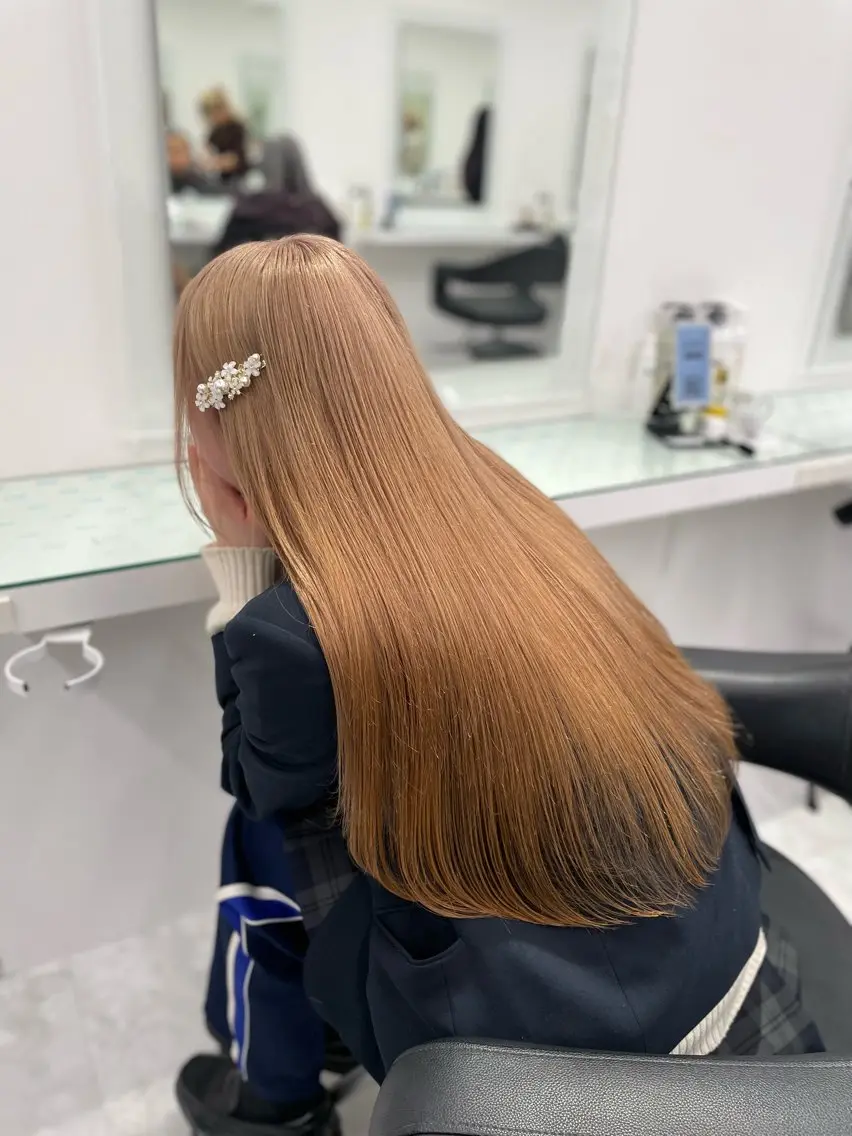 ロング カラー ヘアカラー トリートメント ヘッドスパ ヘアセット ❄最強かわいいカラー ❄️MINA❄️のヘアスタイル