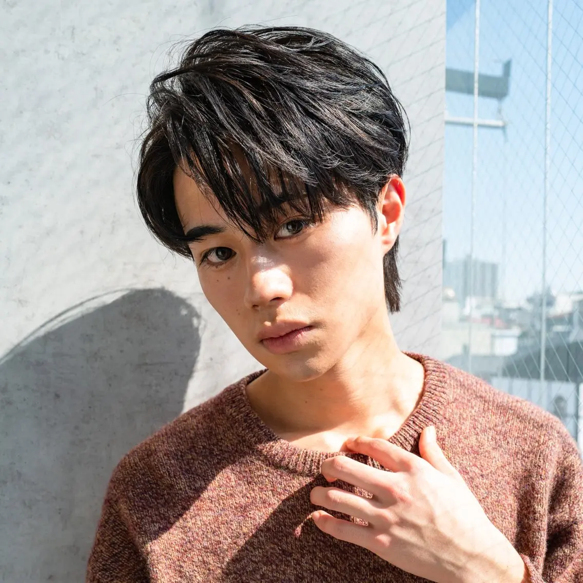 ショート カラー パーマ メンズ アップバング ダウンパーマ メンズパーマ メンズツイストパーマ 刈り上げ ヘアカラー 朝楽メンズパーマ 🥇メンズカット吉田のヘアスタイル