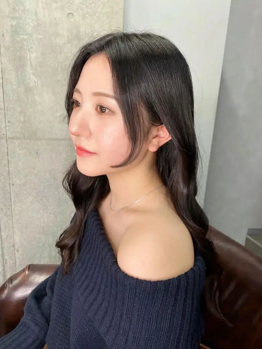 ロング カラー ブリーチ ケアカラー 透明感カラー ブリーチなしカラー 髪質改善 カット ヘアカラー トリートメント ヘッドスパ 韓国/ワンホンヘア 髪質改善/MaCoのヘアスタイル