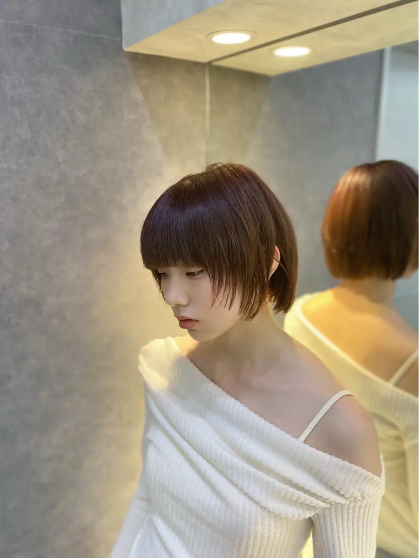 ショート トリートメント レイヤーカット/ 透明カラー/礼二郎のヘアスタイル