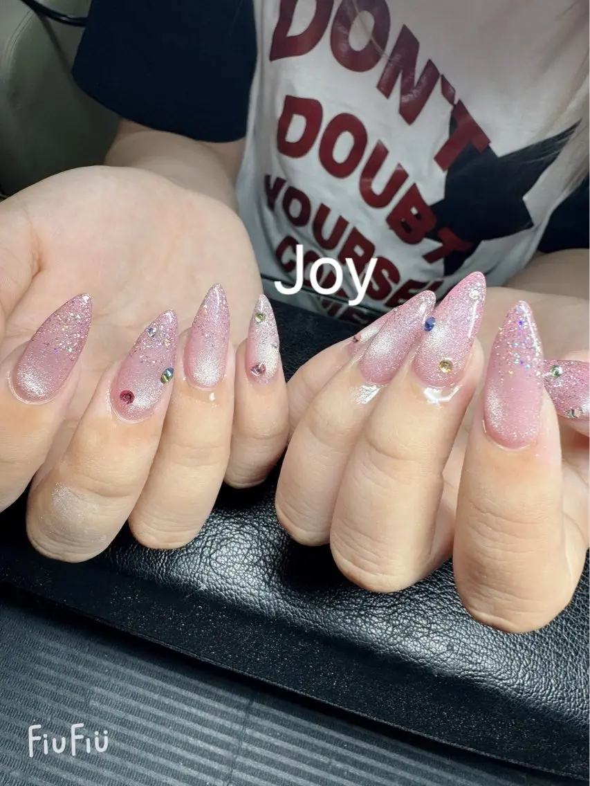 ネイル 長さ出し 持ち込み Nail Salon JOYのネイルデザイン
