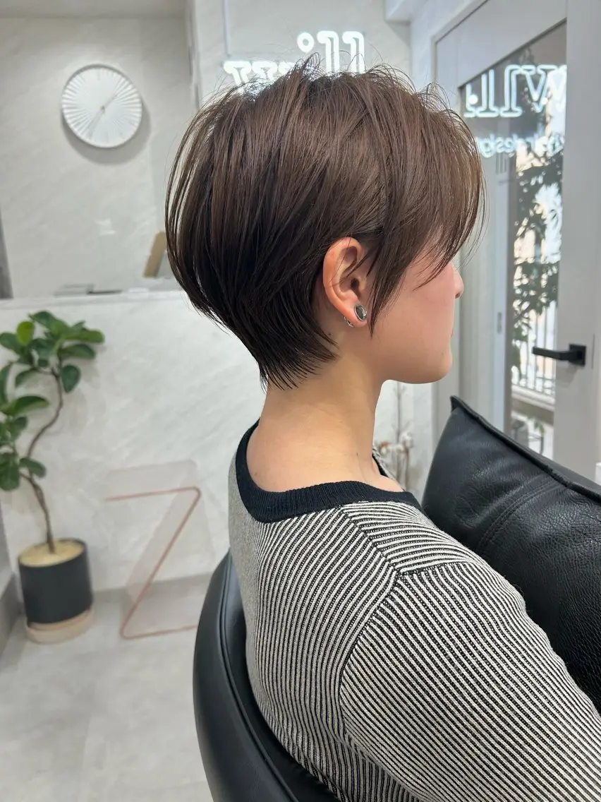 ショート カラー カット ヘアカラー トリートメント 髪質改善will hairdesignのヘアスタイル