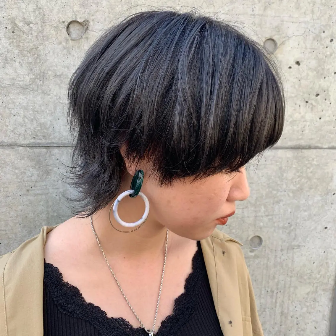 ショート カラー ブルーカラー ブルージュ 渋谷ブリーチカラー 韓国ヘアyuikoのヘアスタイル
