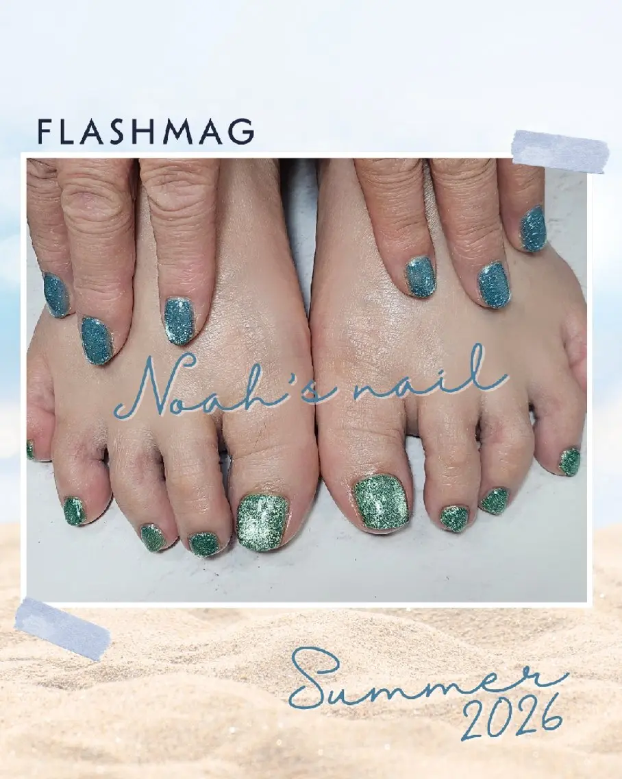 ネイル フラッシュネイル フラッシュマグ フットネイル マグネットネイル Noah'snail   のネイルデザイン