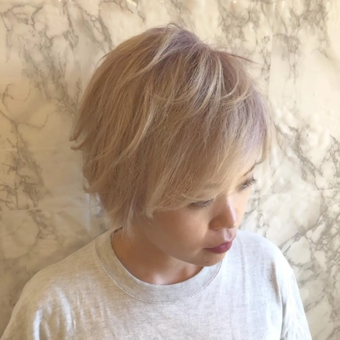 ショート カラー ベージュカラー ホワイトベージュ 🟦西荻窪メンズ特化 美容師🟦Yu-Jiのヘアスタイル