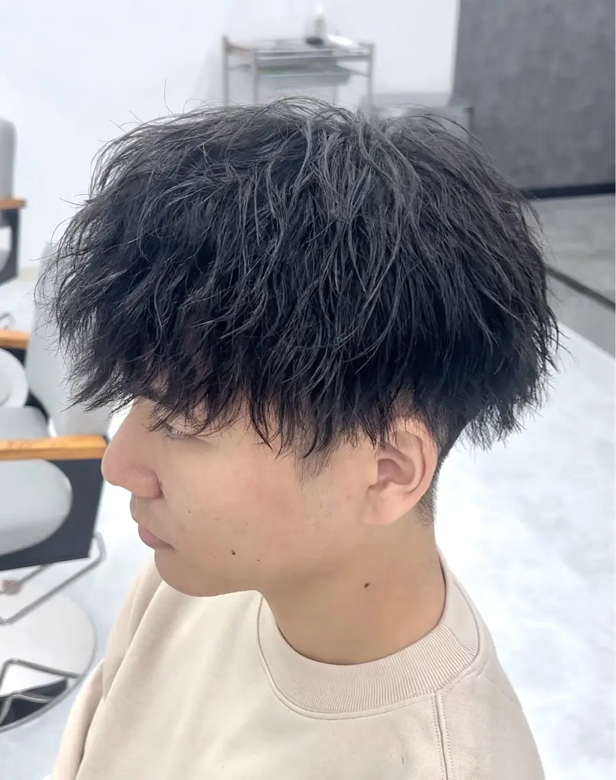 ショート カラー パーマ メンズ メンズパーマ ツイストスパイラルパーマ スパイラルパーマ カット パーマ フウト/メンズカット /メンズパーマのヘアスタイル