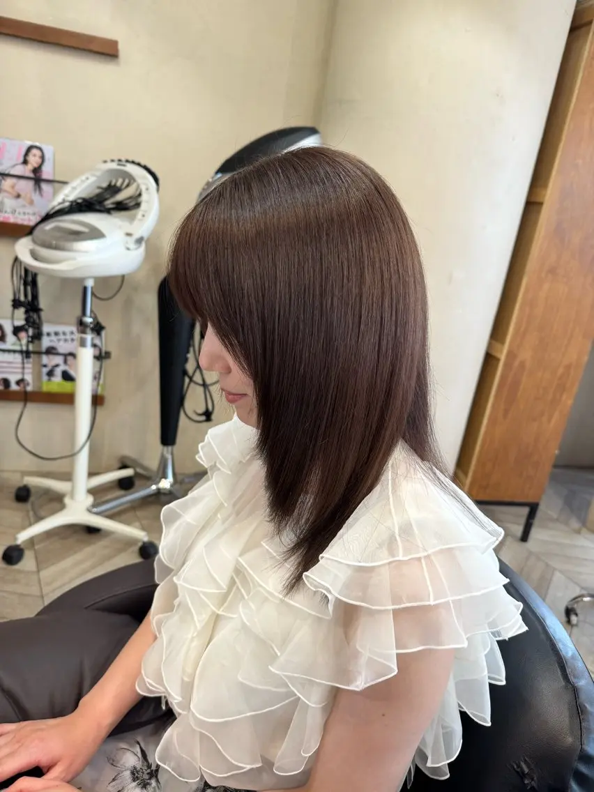 セミロング ヘアカラー トリートメント ヘアセット 佐藤景流/自由が丘で 叶う髪質改善/メンズのヘアスタイル