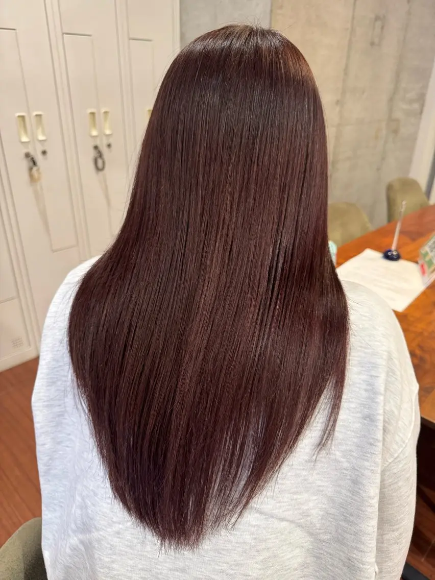 ロング カラー ブラウンカラー ピンクカラー ピンクブラウン megumi ⭐︎のヘアスタイル