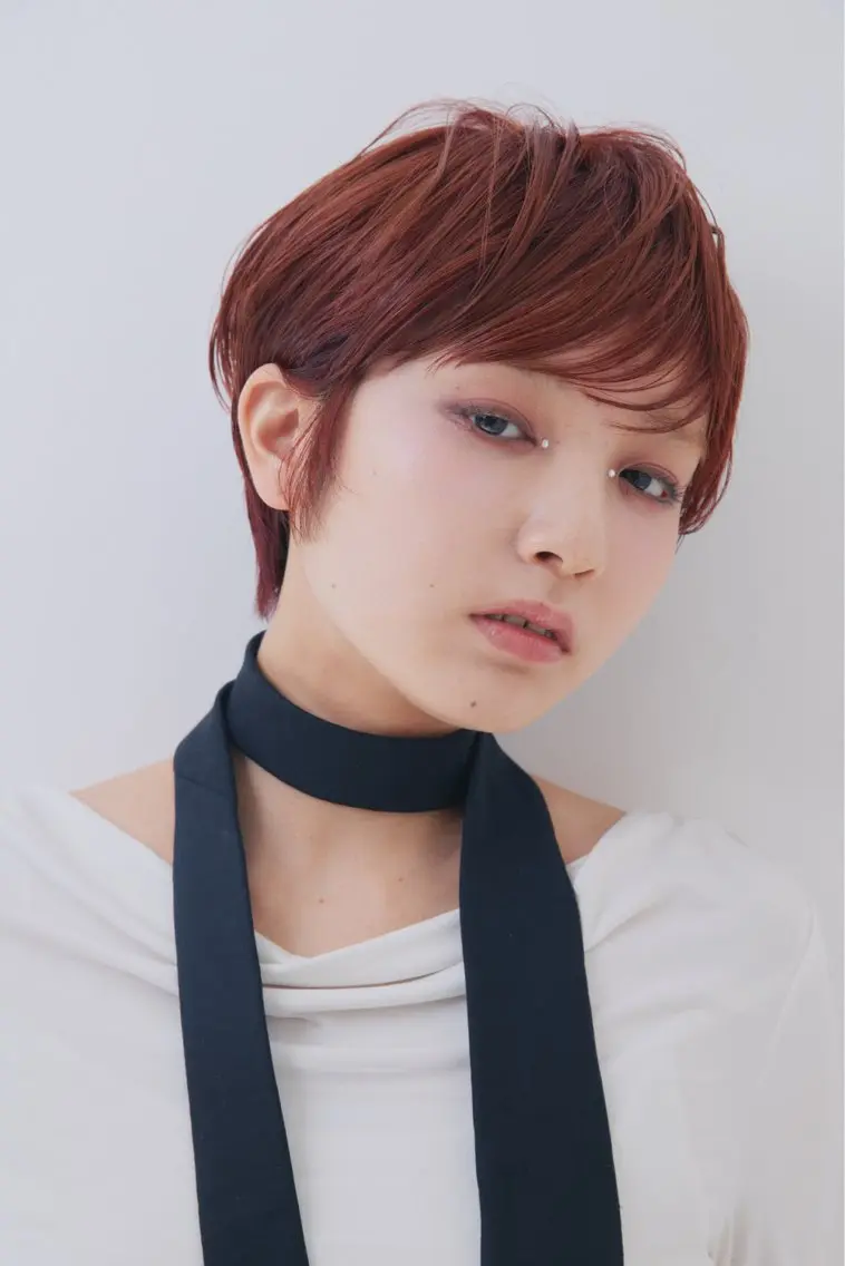 ショート ショートヘア 小顔カット rino🤍 恵比寿レイヤーカットのヘアスタイル
