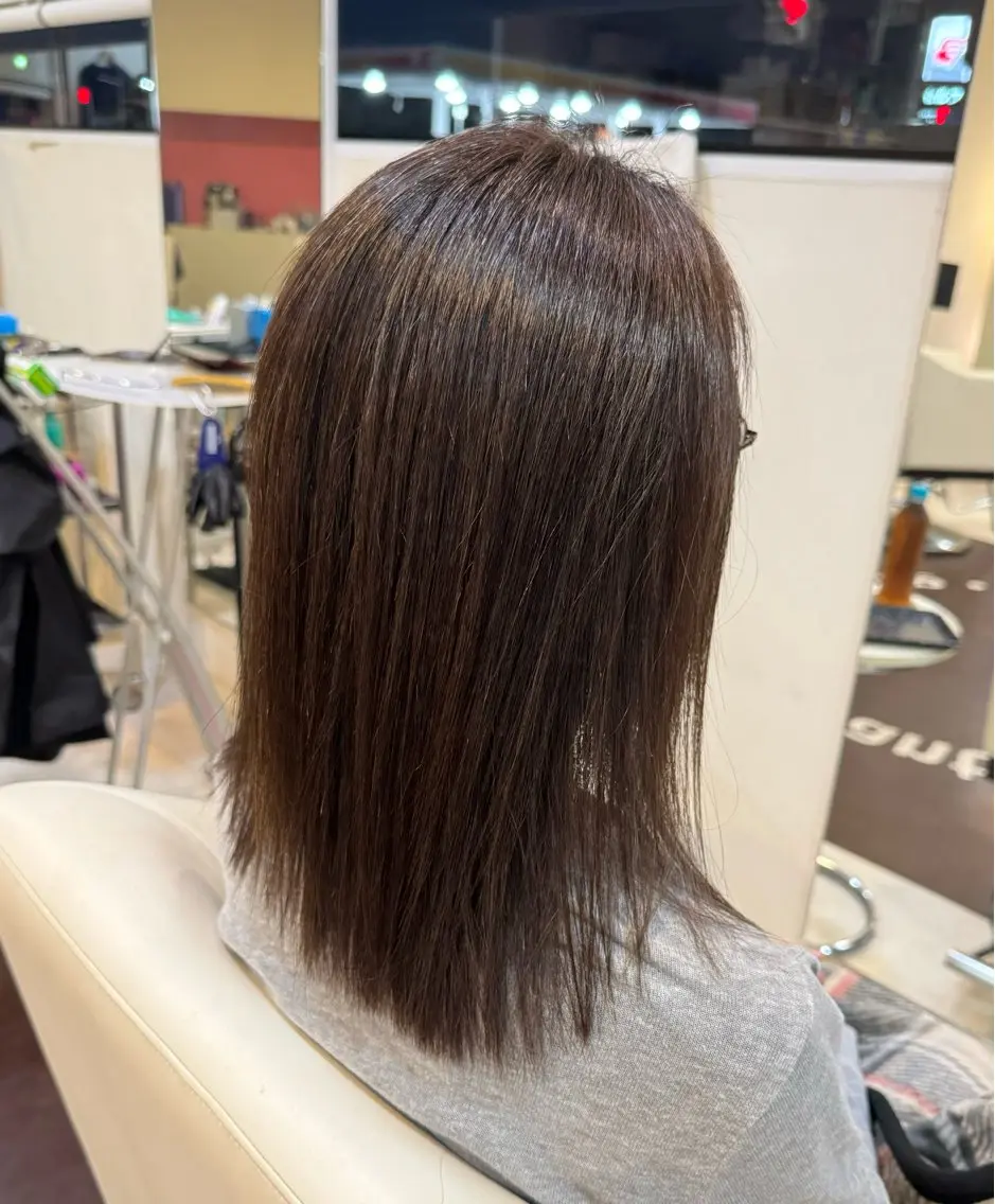 ミディアム カラー パーマ ストレートパーマ カット 縮毛矯正 トリートメント 長屋 裕也のヘアスタイル