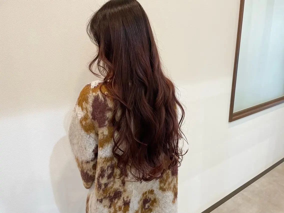 ロング ピンクラベンダー カット ヘアカラー マンツーマン 🌿大野千尋のヘアスタイル