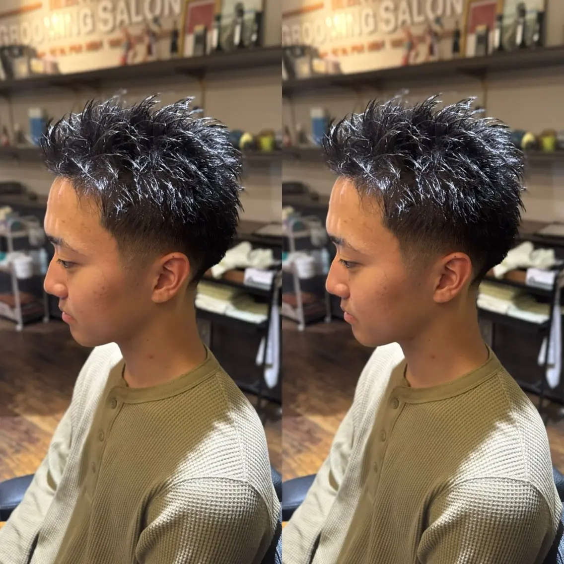 メンズ フェードカット スパイキーショート カット 久保 貴大のヘアスタイル