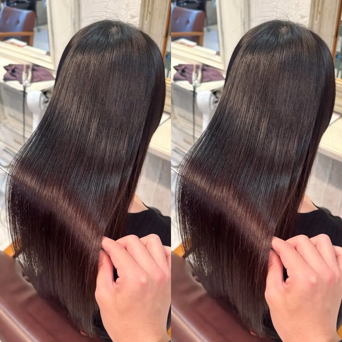 ロング 縮毛矯正 トリートメント 髪質改善/縮毛矯正/ レイヤーカット/ガブのヘアスタイル