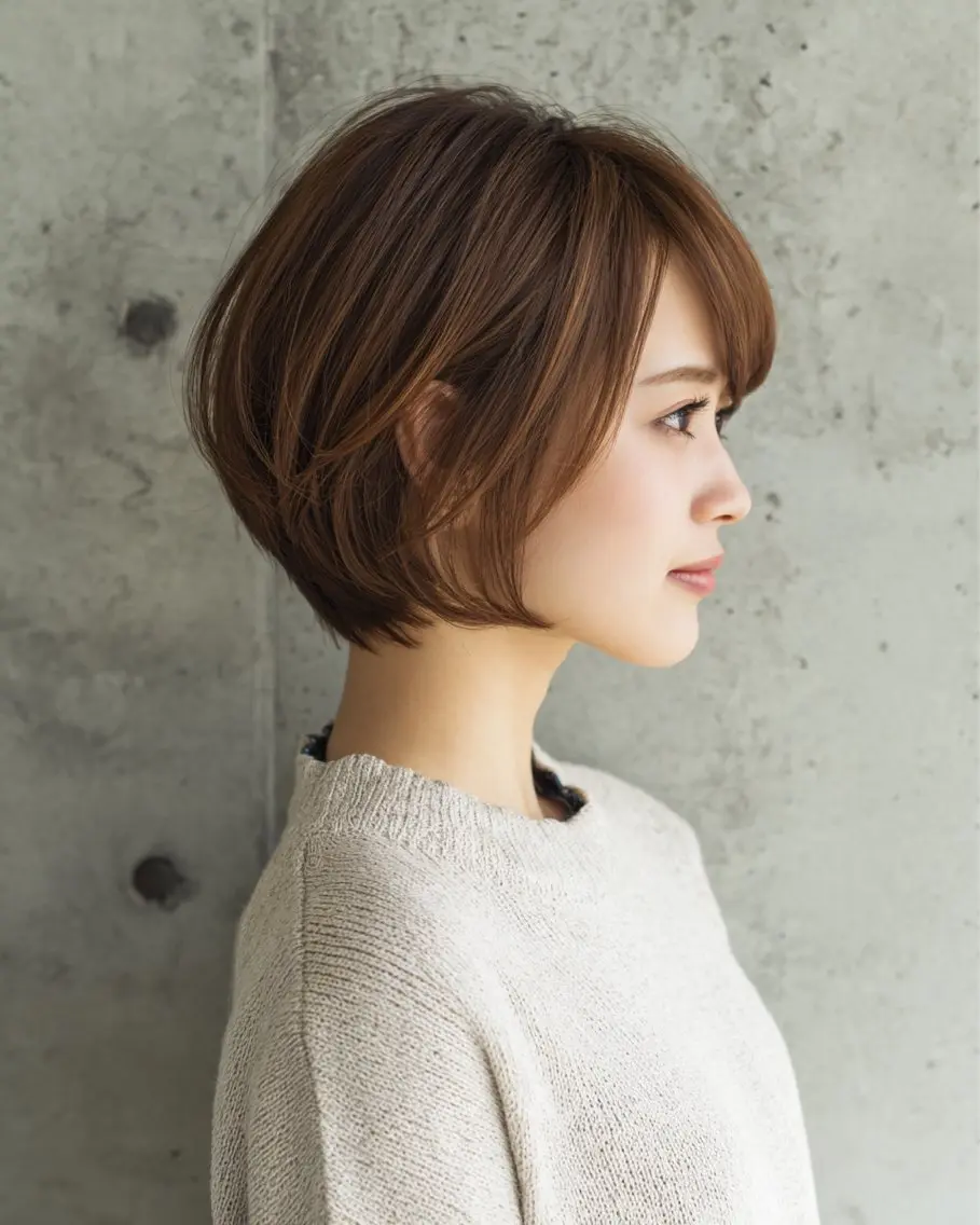 ショート 🐾 脱白髪染め 篠崎🐾のヘアスタイル