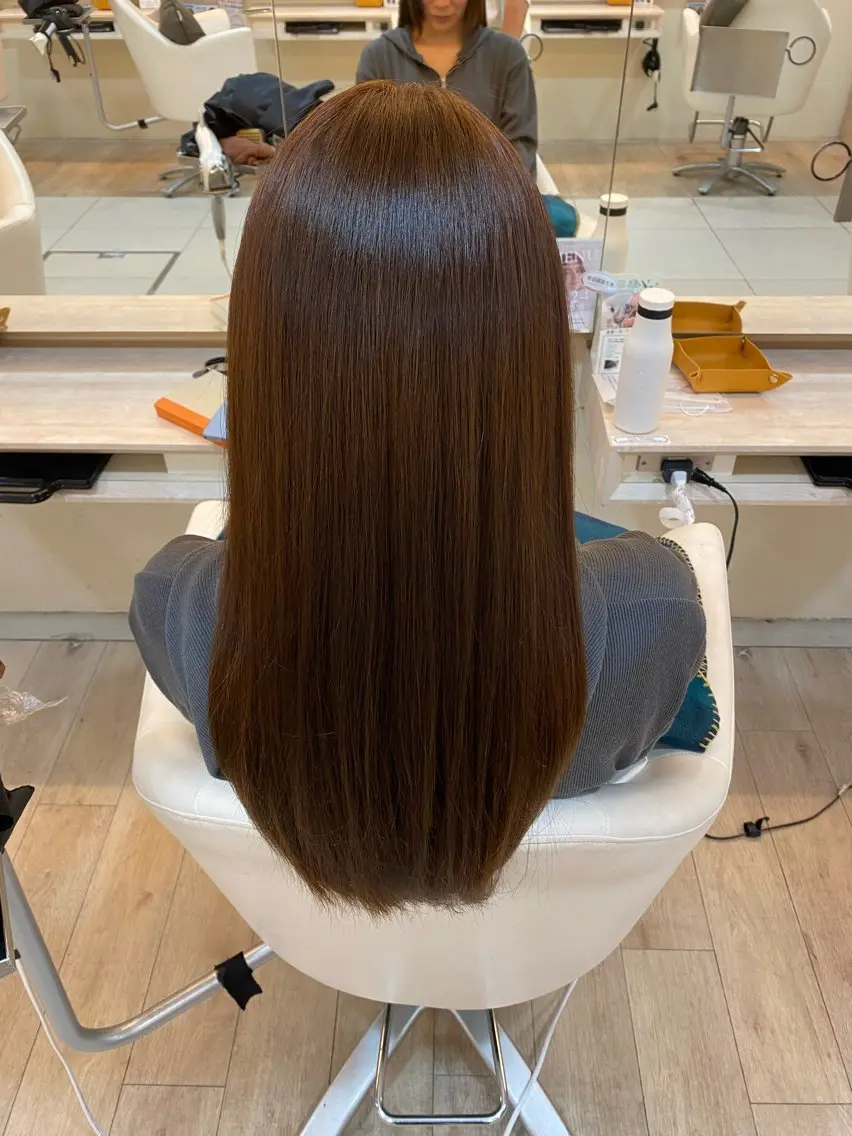 ロング カット 縮毛矯正 トリートメント 💎髪質改善💎艶髪 💎ブリーチ💎津村のヘアスタイル
