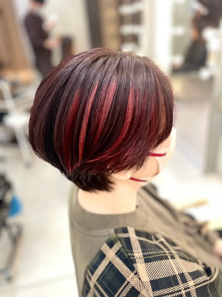 ショート ワンレンボブ ハンサムショート ボブ 髪質改善 レイヤーカット 髪質改善専門 YOSHIのヘアスタイル