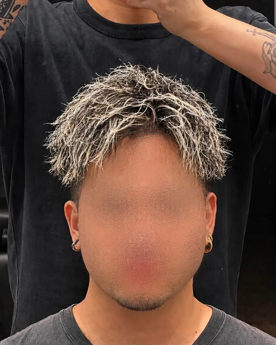 ショート カット パーマ メンズ特化/短髪 石飛皓平のヘアスタイル
