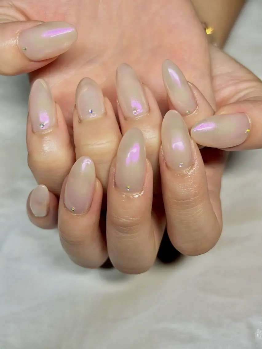 ネイル オーロラネイル ハンドネイル AMUCI NAIL Shihomiのネイルデザイン