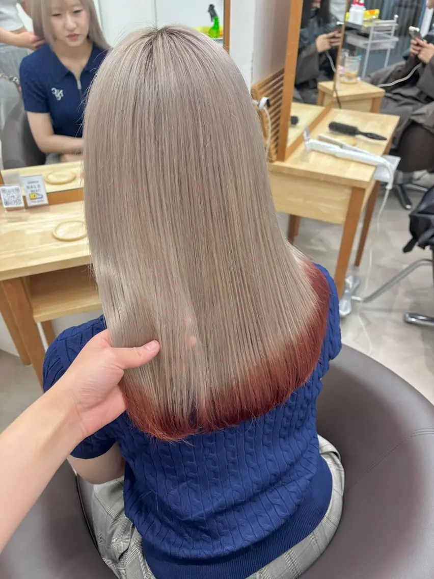 セミロング ヘアカラー OPS hair大名 🩵yuna🌙のヘアスタイル