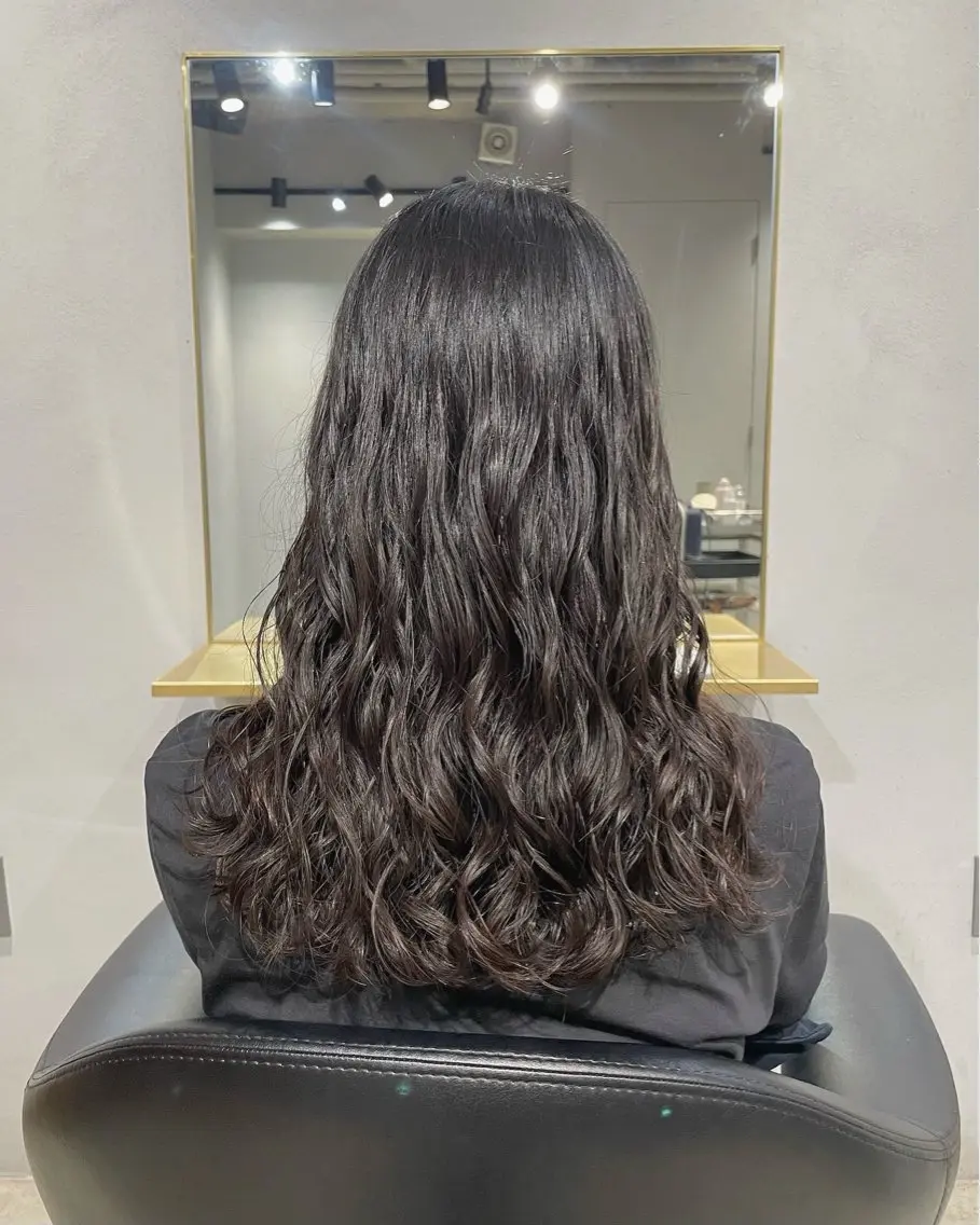セミロング パーマ セミロングパーマ カット パーマ トリートメント 【表参道】Ruri デジタルパーマのヘアスタイル