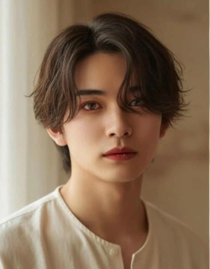 メンズ ワックス脱毛 眉カット 美髪矯正💙ྀི/ 水光髪🫧/ミナルのヘアスタイル