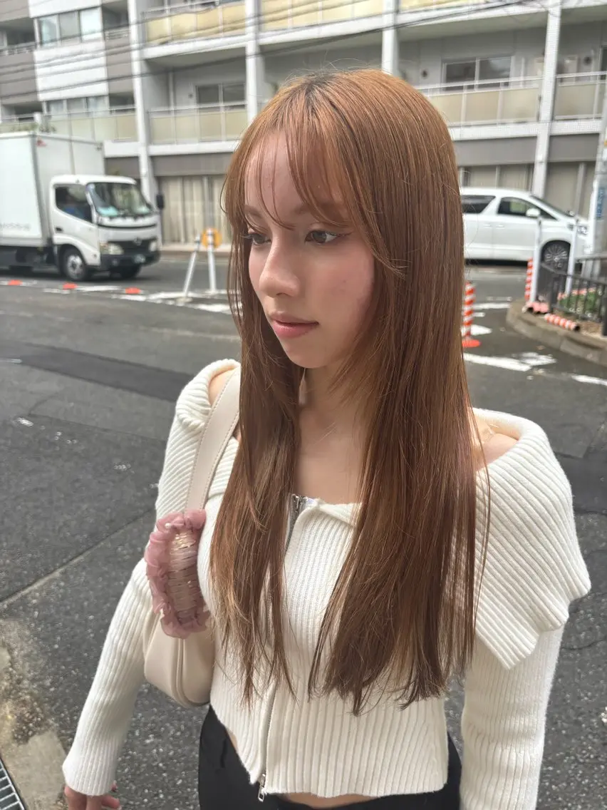 ロング カット 縮毛矯正 トリートメント 井本 早紀のヘアスタイル