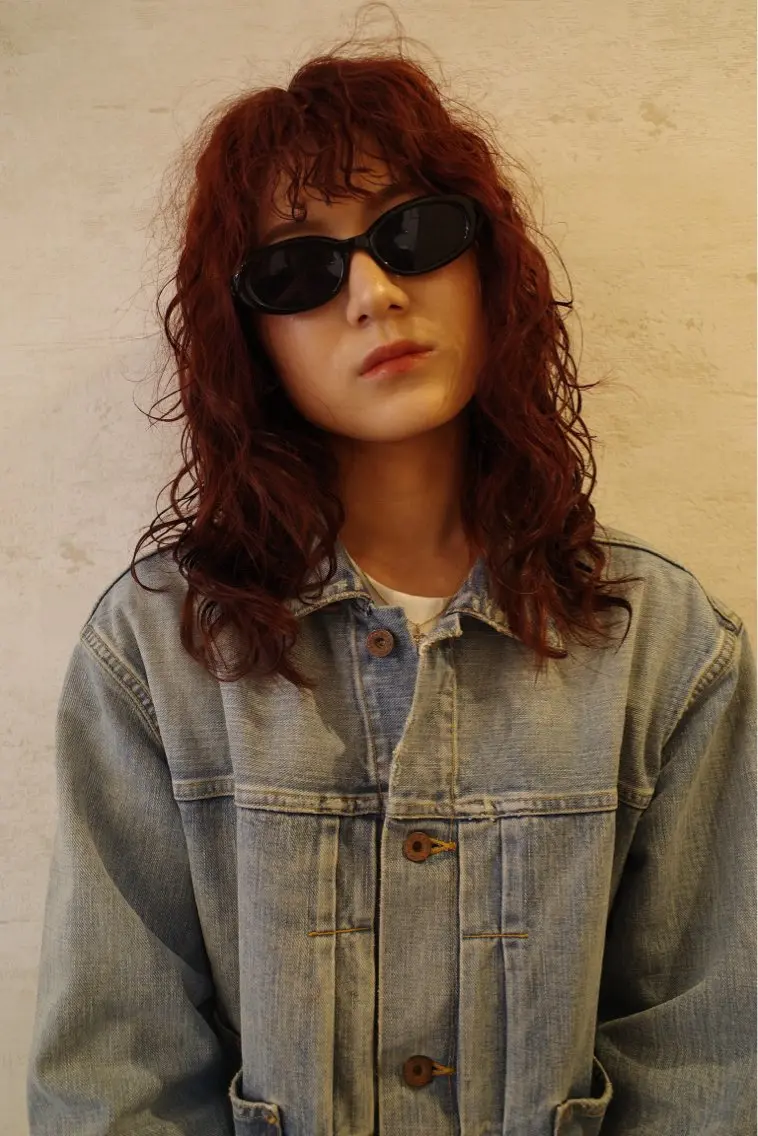 ロング カラー パーマ カット ヘアカラー パーマ 西宮北口パーマ特化 鮫島竜海のヘアスタイル