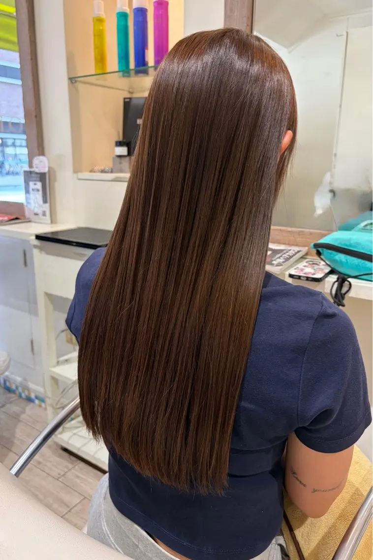 ロング カット 縮毛矯正 トリートメント NICCOLO室見 Erinaのヘアスタイル