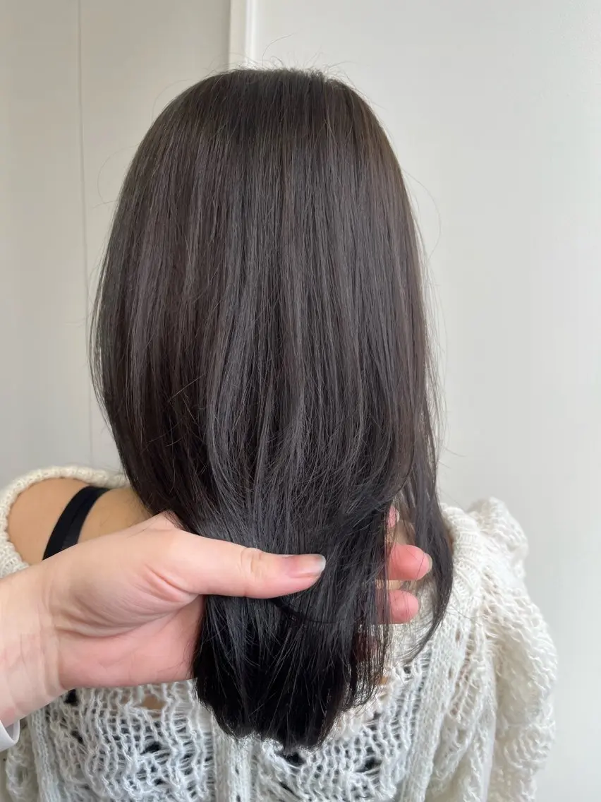 セミロング カラー アッシュ アッシュブラウン ブラウンカラー 暖色カラー/ダブル カラー/名古屋/辻のヘアスタイル
