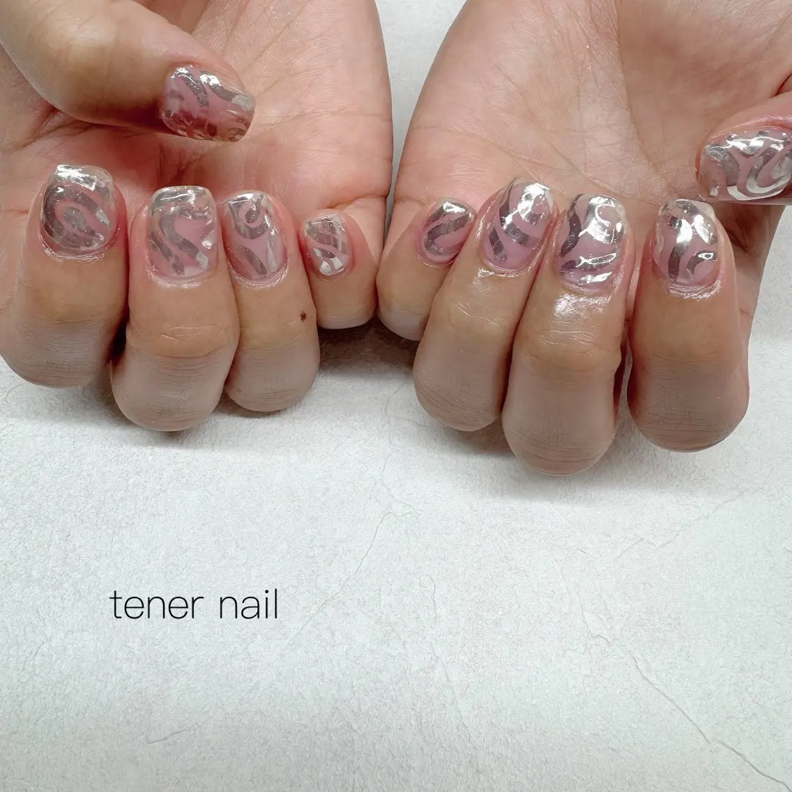 ネイル ミラーネイル ハンドネイル テネルネイル tener nailのネイルデザイン